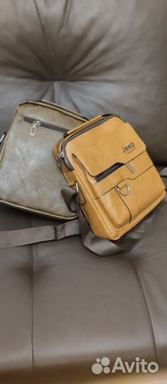 Мужская кожаная сумка через плечо