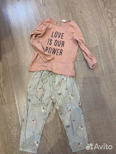 Вещи пакетом на девочку 92 98 zara hm