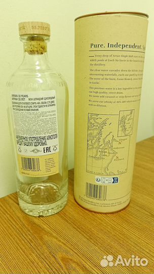 Бутылка и коробка из под виски