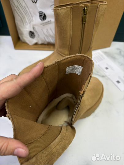 Дутики женские UGG NEW heights коричневый цвет