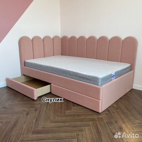 Детская подрастковая кровать со спинками