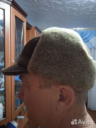Шапка-ушанка дубленчатая