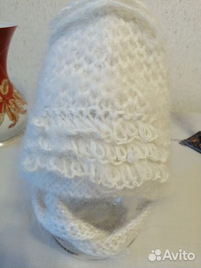 Шапочка для девочки из козьего пуха