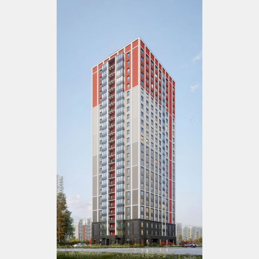 1-к. квартира, 43,3 м², 2/25 эт.