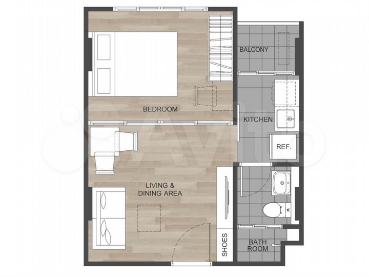 1-к. квартира, 28,3 м² (Таиланд)