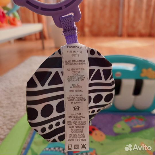 Развивающий детский коврик Fisher price с пианино