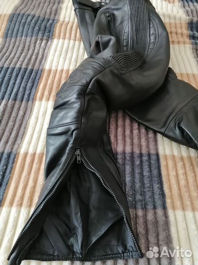 Мото штаны кожаные