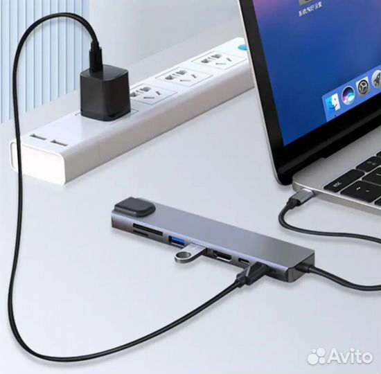 Док-станция для MacBook, Samsung и др. 8в1
