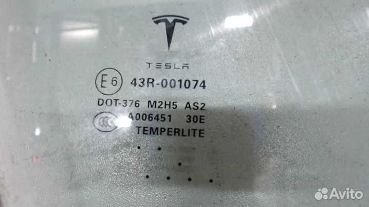 Стекло боковой двери Tesla Model S, 2013