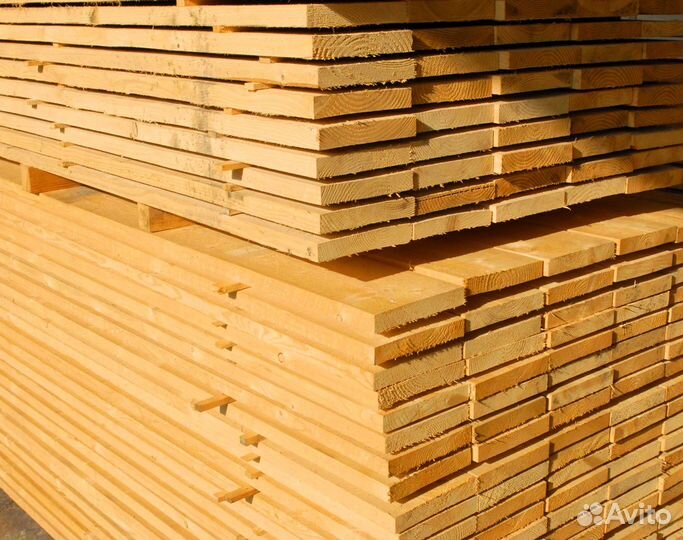 Доска обычная пиленая 50х200х6000 мм, сосна