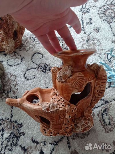 Декор для аквариума/грот/замок/иск.растения