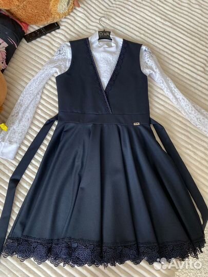 Школьный сарафан на девочку р.152 (+ блуза р.164)