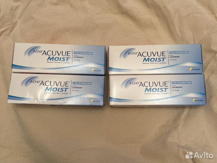 Линзы контактные Acuvue Moist 1 day astigmatism