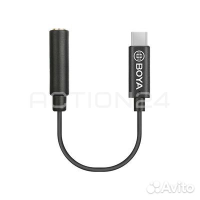 Переходник Boya BY-K4 3,5 мм.TRS (Мама) на Type-C