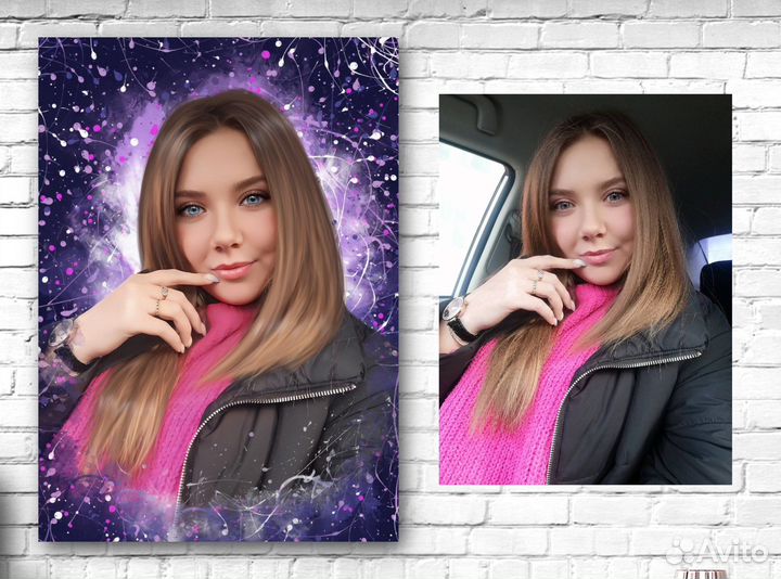 Портрет по фото на холсте Печать на холсте