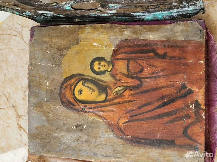 Старинная икона Казанской Божьей Матери