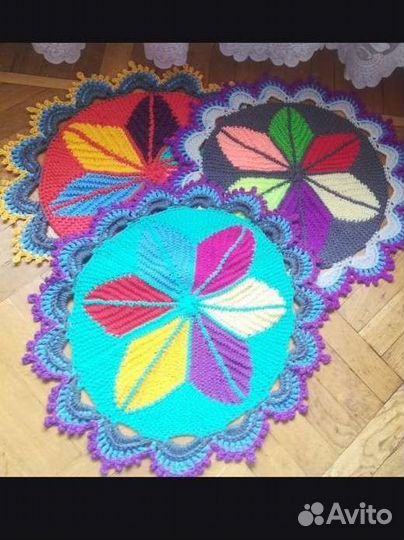 Коврики вязаные крючком