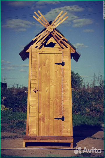 Дачный туалет деревянный с установкой KBK