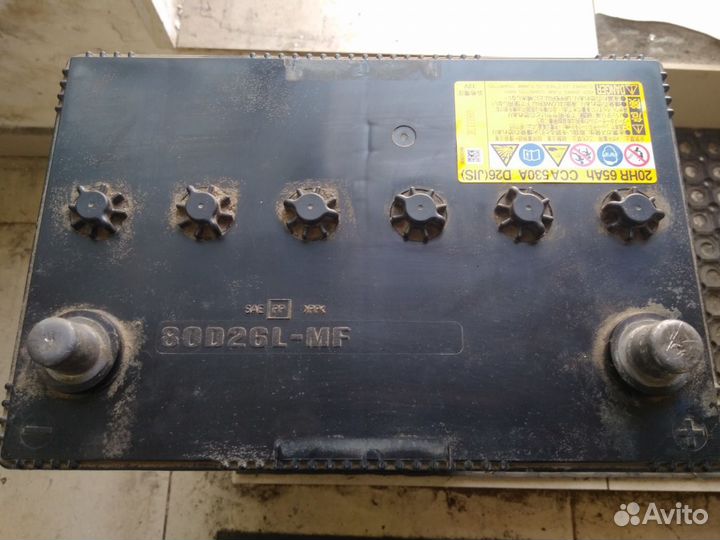 68Ач аккумулятор б/у Panasonic 80D26L