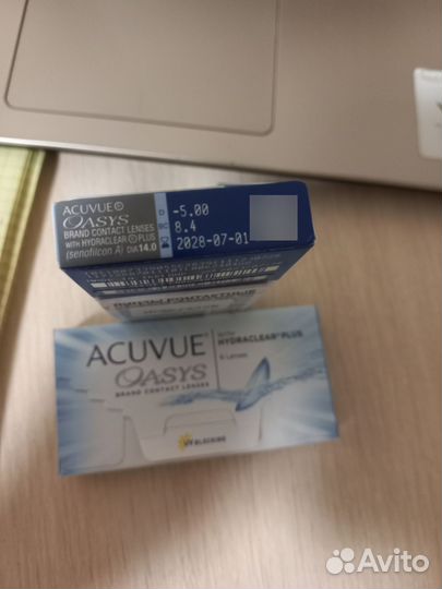 Линзы acuvue двухнедельные -5 и -5.25