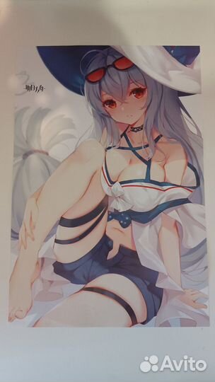 Набор плакатов красивые аниме девочки 5 шт