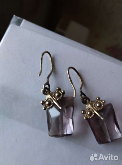 Серьги серебро 875 пр СССР Совы
