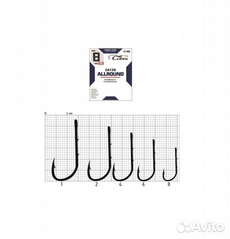 Крючки CA129 разм.8 10шт. allround 