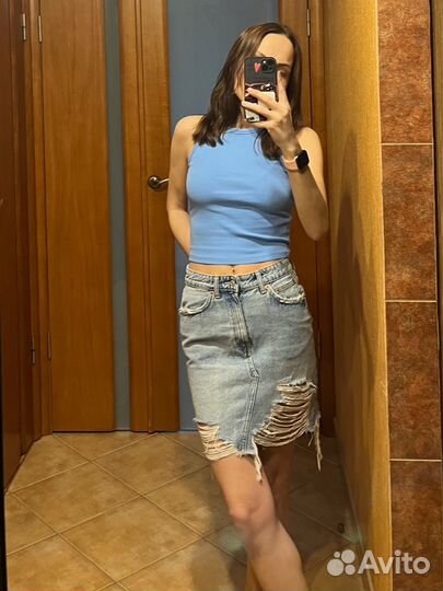 Джинсовая юбка zara