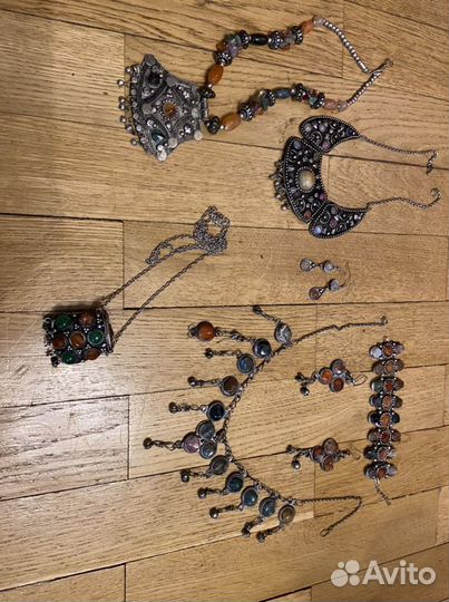 Винтажные украшение из нат. Камней