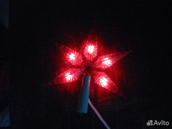 Звезда на ёлку. Светящаяся