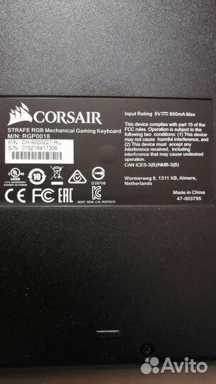 Игровая механическая клавиатура corsair RGP0018