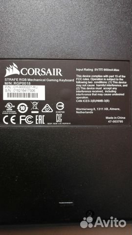 Игровая механическая клавиатура corsair RGP0018