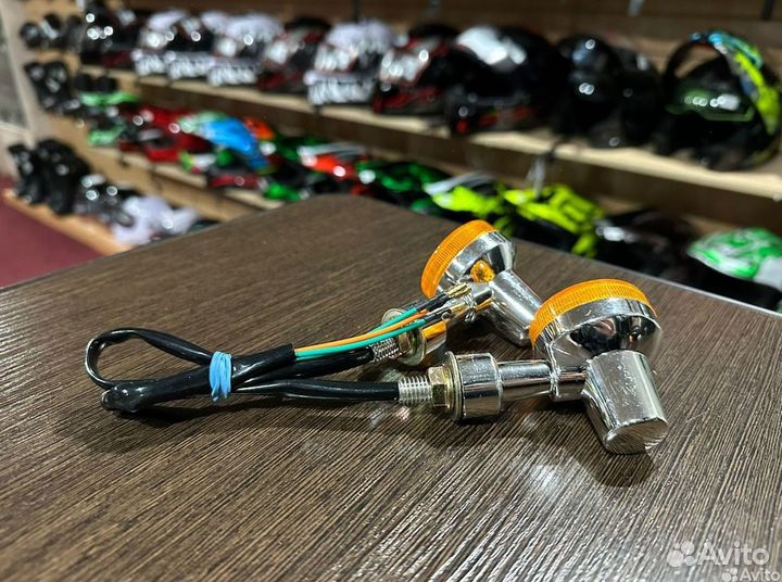 Поворотники хром на мото