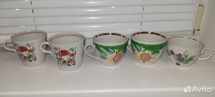 Чайные чашки, бокалы добор СССР