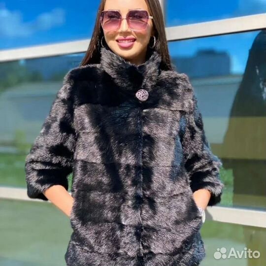 Шуба бобрик норка