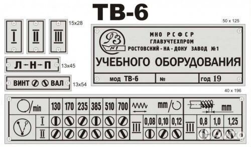 Таблички и шильдики для станков и оборудования