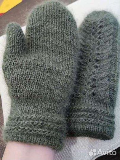 Комплект шапка и варежки из пуха норки