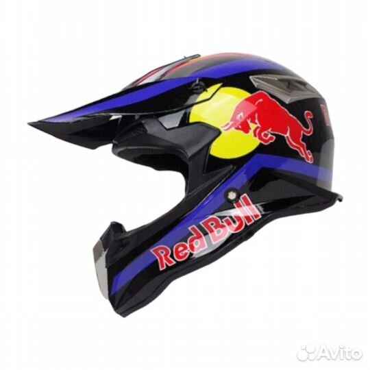 Мотошлем кроссовый WLT Red Bull шлем для мотоцикла