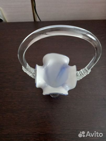 Ваза конфетница цветное стекло