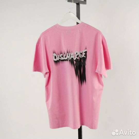 Розовая футболка оверзайз