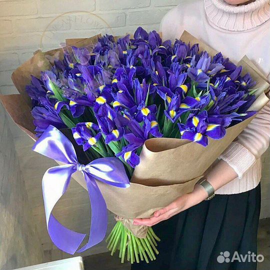 Цветы, Букет из ирисов