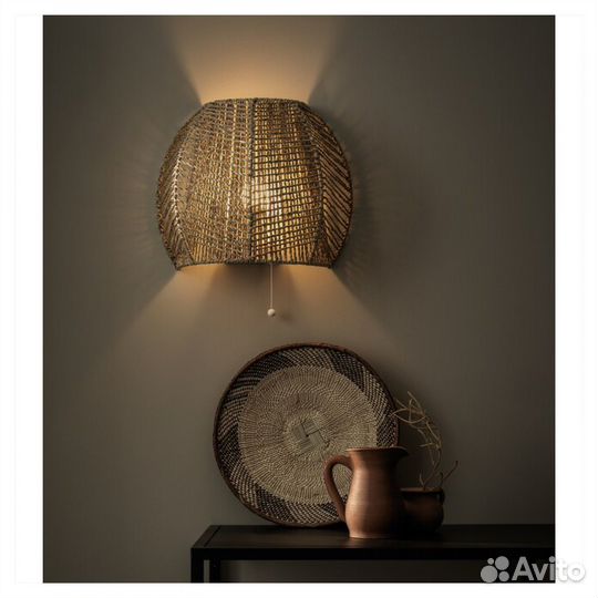 Новый бра из осоки ручной работы IKEA Моналг