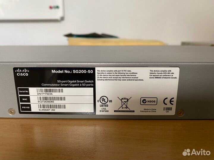 Cisco SG200-50 50-port Gigabit SMART Switch