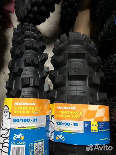 80/100-21+120/90-18 michelin starcross 6 MED soft