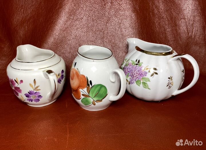 Молочник фарфор живописный СССР