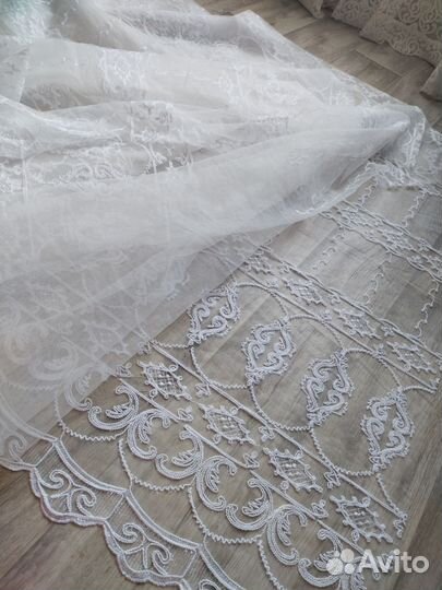 Тюль белая новая 6 метров
