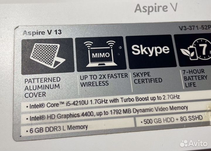 Ноутбук / Ультрабук Acer 13