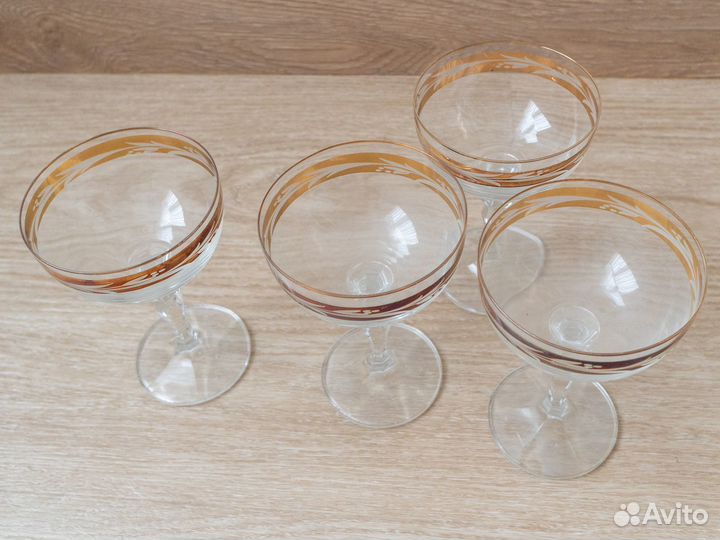 Бокалы креманки для шампанского, десертов, морожен