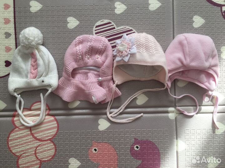 Шапочки для новорожденной девочки