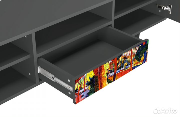 Тв-тумба T6 - Антрацит - The Turning Road